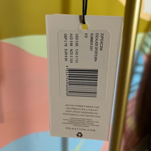 P.E Nation Summer Sky Sports Bra NWT! - Picture 5 of 6